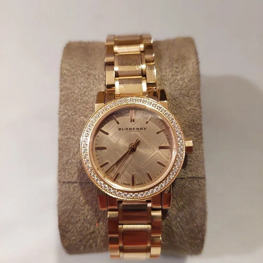 BURBERRY Diamond Rose Gold Watch - NEW! - Picture 2 of 16
